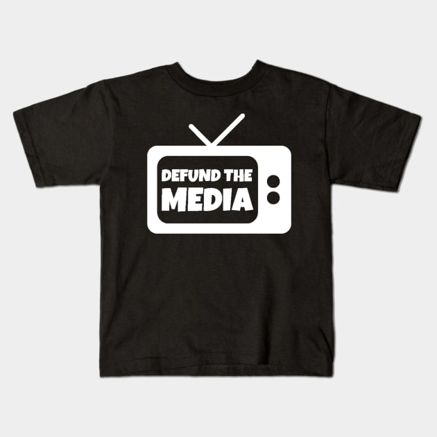 Defund the Media Kids T-Shirt by 9 Turtles Project